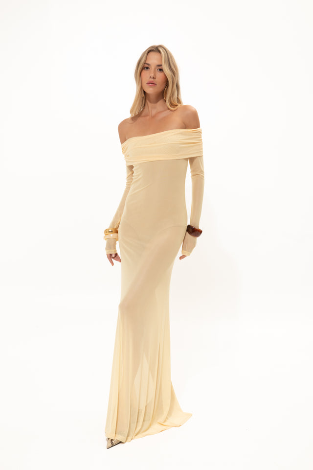 CHAMOMILE YELLOW MESH DRESS