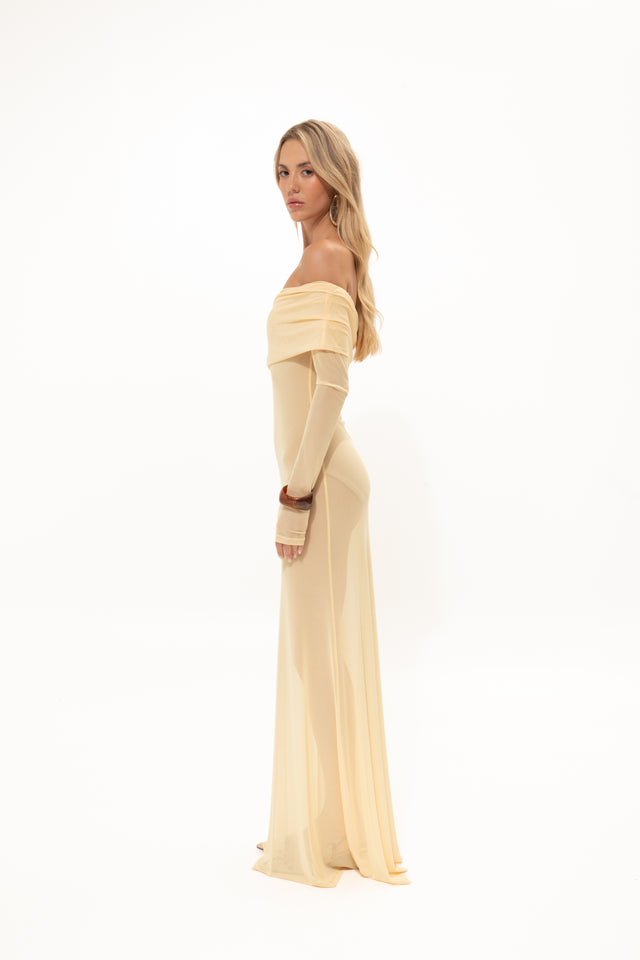CHAMOMILE YELLOW MESH DRESS