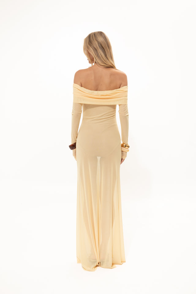 CHAMOMILE YELLOW MESH DRESS