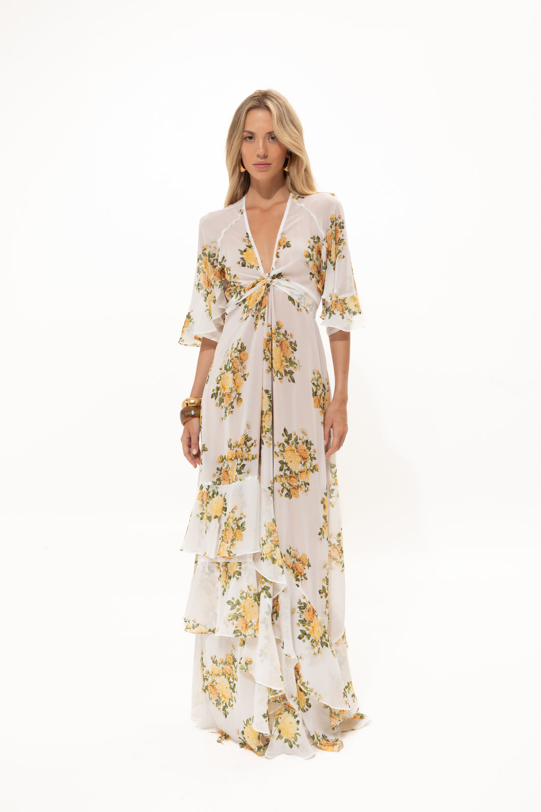 YELLOW FLOWER “JUNE” DRESS
