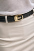 REI LEATHER BELT DOUBLE SIDED M/W BLACK