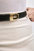 REI LEATHER BELT DOUBLE SIDED M/W BLACK