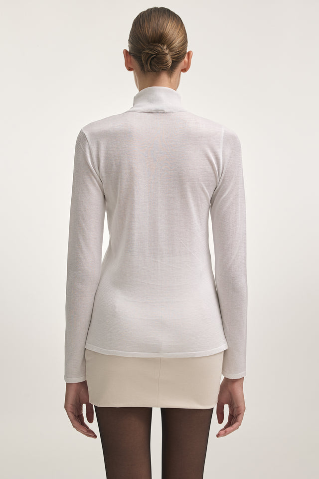 KATE KNITTED BLOUSE WHITE