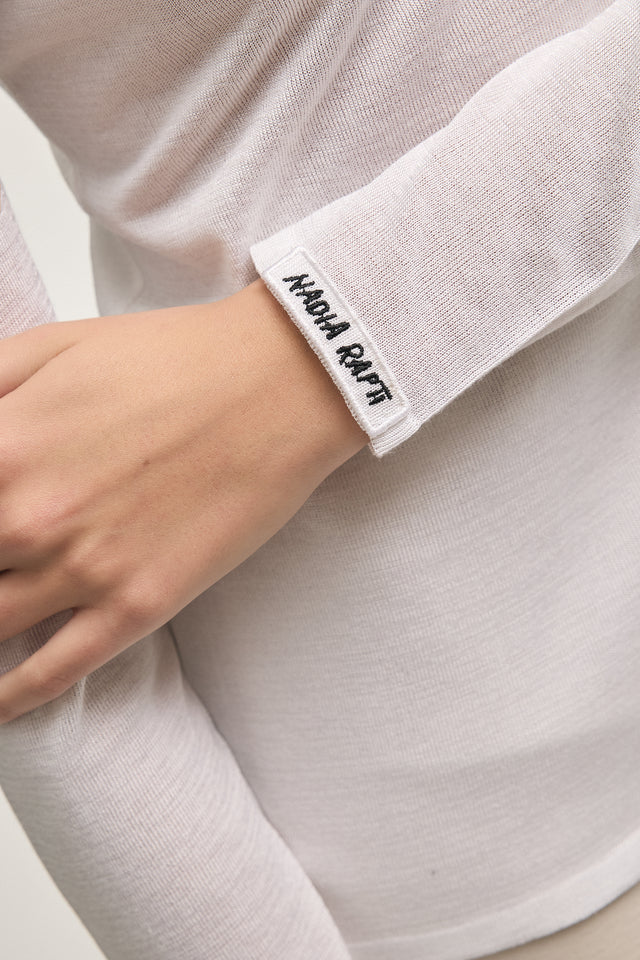 KATE KNITTED BLOUSE WHITE