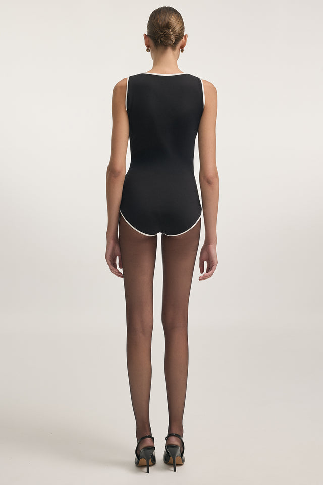 CLAUDIA SLEEVELESS BODYSUIT BLACK