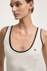 CLAUDIA SLEEVELESS BODYSUIT OFF WHITE