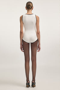 CLAUDIA SLEEVELESS BODYSUIT OFF WHITE