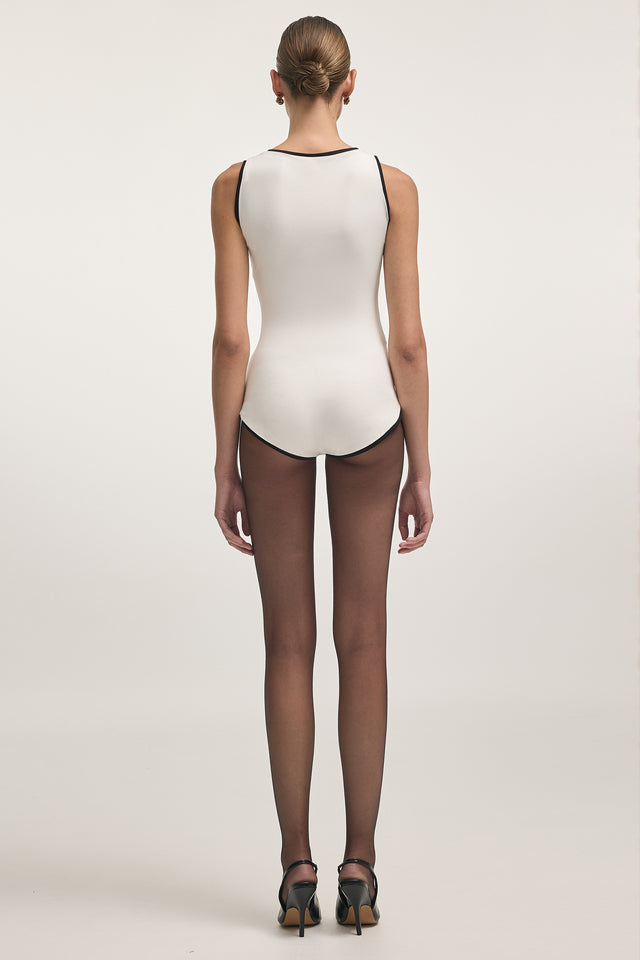 CLAUDIA SLEEVELESS BODYSUIT OFF WHITE