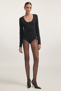CLAUDIA LONGSLEEVE BODYSUIT BLACK