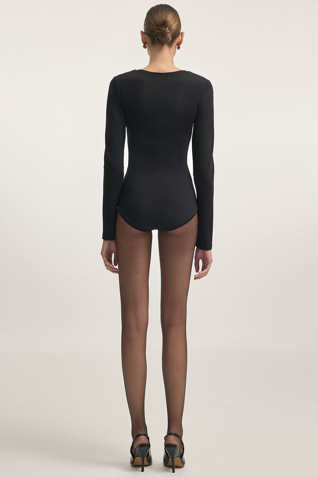 CLAUDIA LONGSLEEVE BODYSUIT BLACK