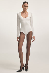 CLAUDIA LONGSLEEVE BODYSUIT OFF WHITE