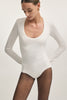 CLAUDIA LONGSLEEVE BODYSUIT OFF WHITE