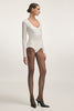CLAUDIA LONGSLEEVE BODYSUIT OFF WHITE