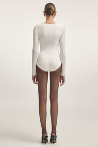 CLAUDIA LONGSLEEVE BODYSUIT OFF WHITE