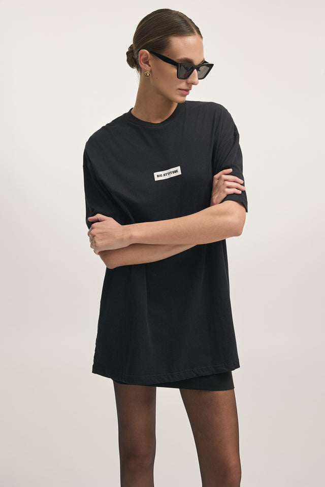 BIG ATTITUDE T-SHIRT M/W BLACK