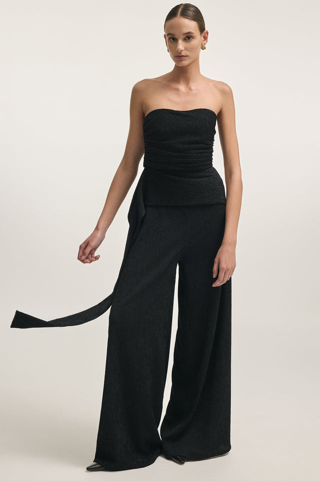 SUBWAY STRAPLESS TOP BLACK