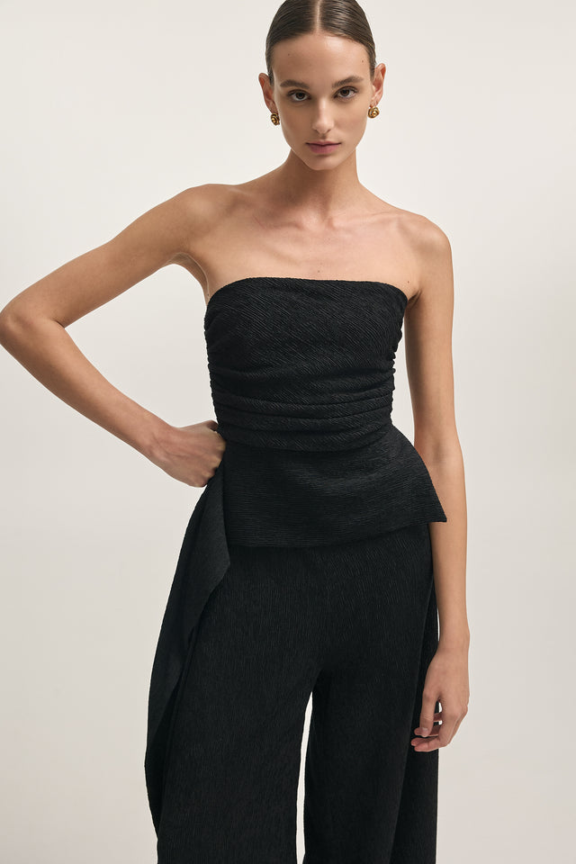 SUBWAY STRAPLESS TOP BLACK