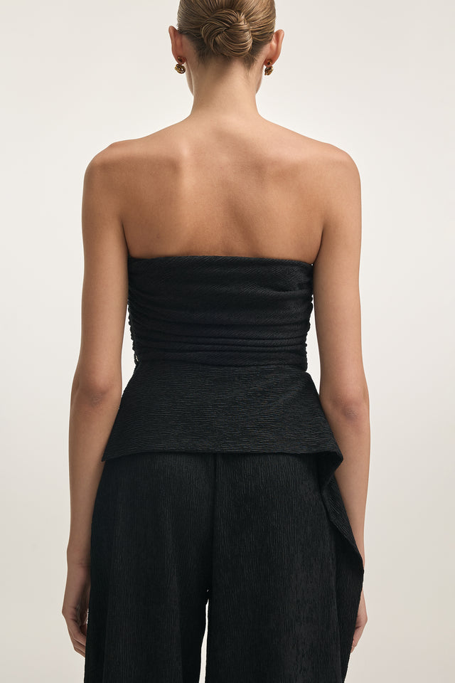 SUBWAY STRAPLESS TOP BLACK