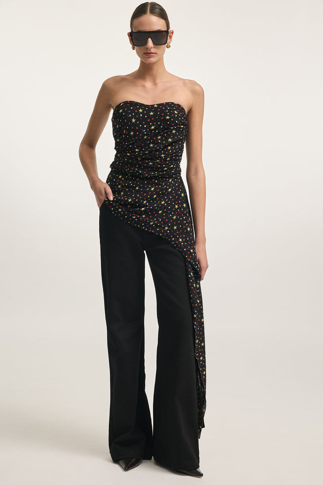 SKYLINE STRAPLESS TOP MULTICOLOR