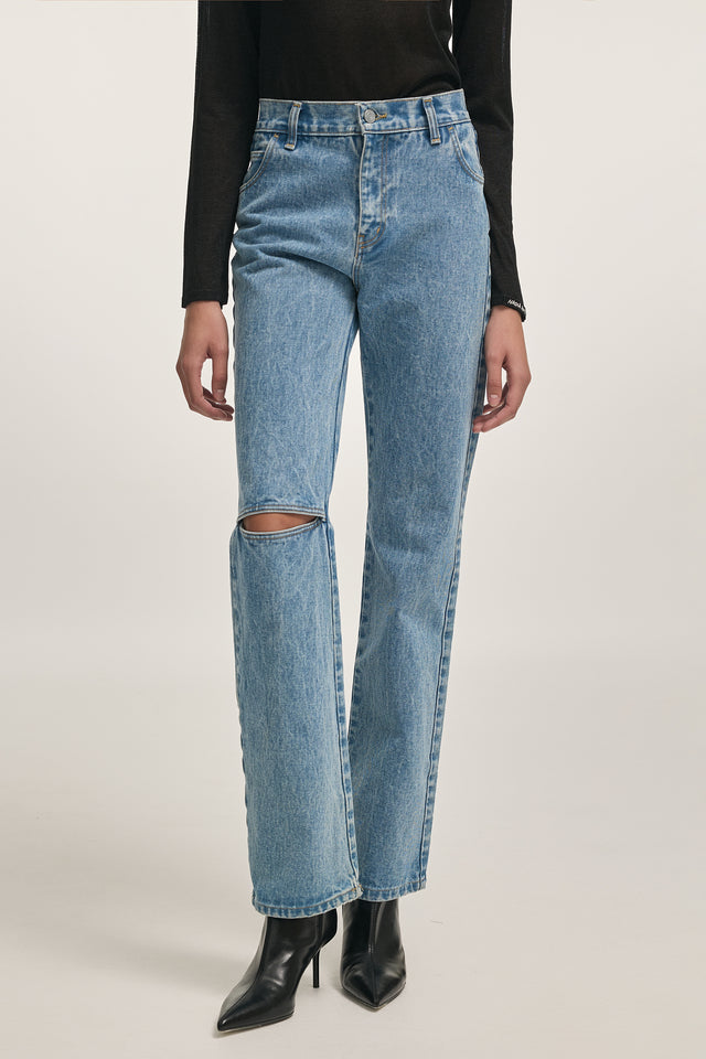 SCANDAL DENIM TROUSERS BLUE