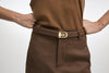 REI LEATHER BELT DOUBLE SIDED M/W BROWN
