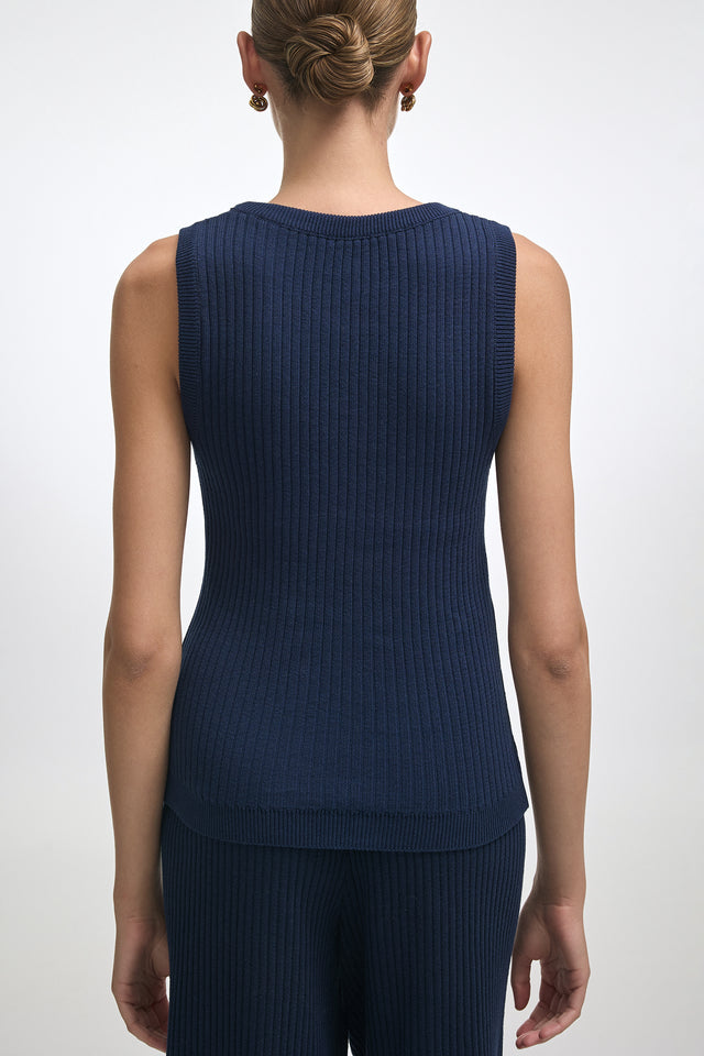 ROXANNE KNITTED TOP BLUE