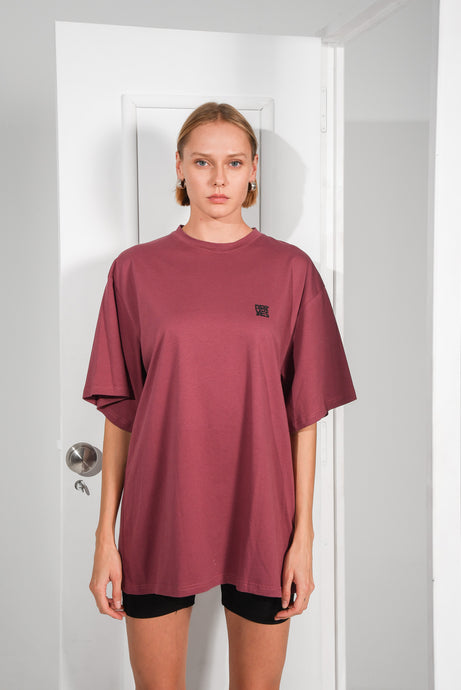 GROW OVERSIZE T-SHIRT |BORDEAUX