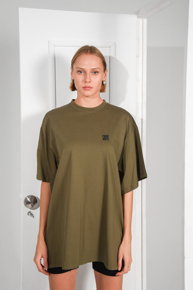 GROW OVERSIZE T-SHIRT |KHAKI