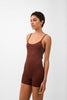 MUSE UNDERGARMENT BODYSUIT SHORTS BROWN