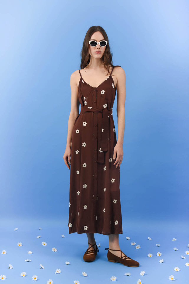 DAISY DRESS |BROWN