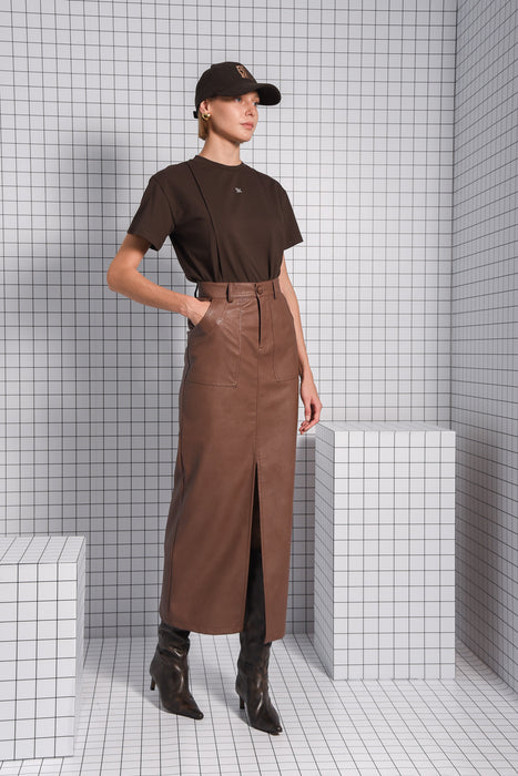 MOMENTUM MAXI SKIRT |BROWN