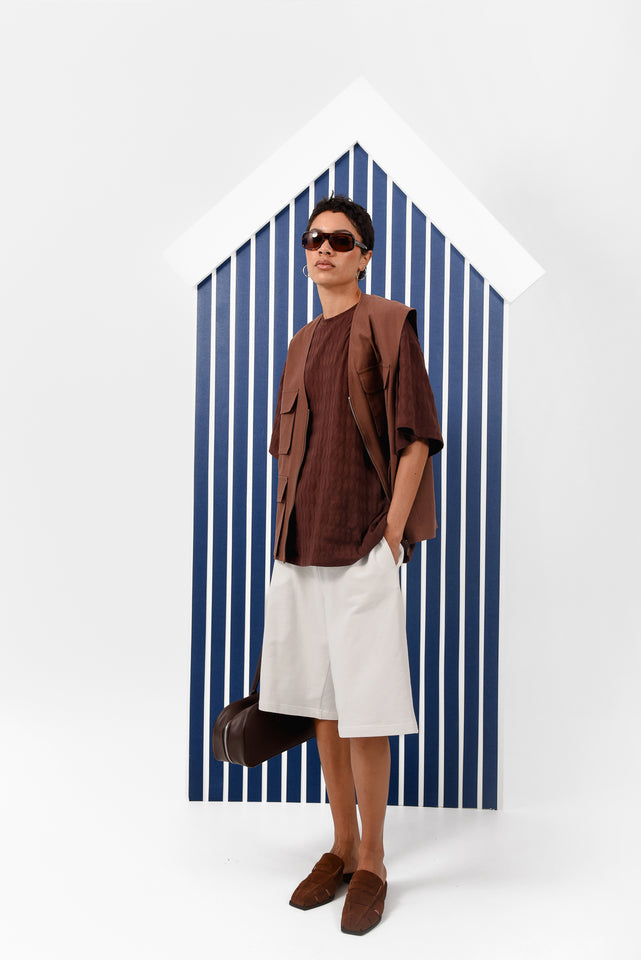 SANDY OVERSIZED T-SHIRT |BROWN
