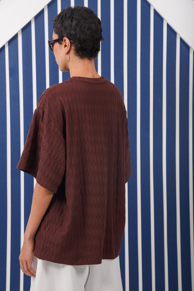 SANDY OVERSIZED T-SHIRT |BROWN