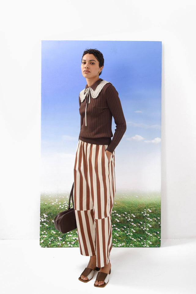 STARFRUIT POLO BROWN