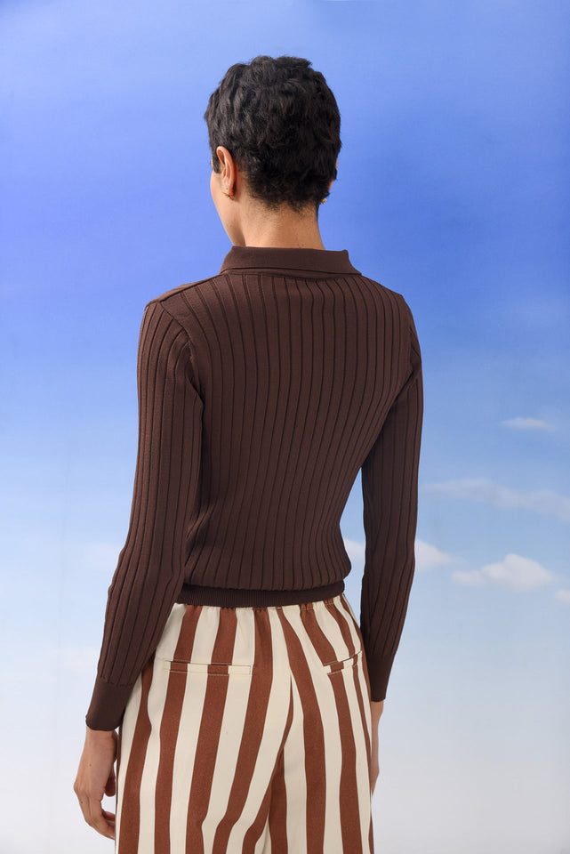 STARFRUIT POLO BROWN