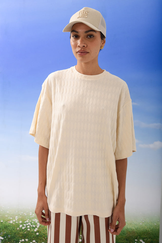 SANDY OVERSIZED T-SHIRT |VANILLA