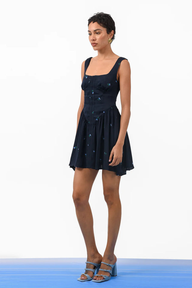 RIVIERA MINI DRESS DARK BLUE