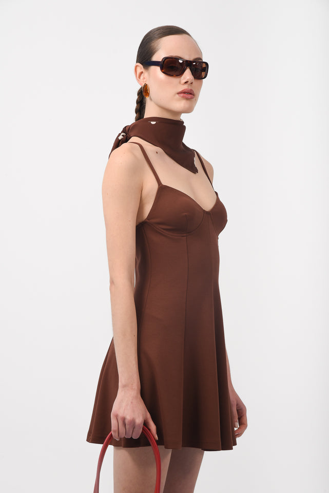 JULY DRESS |BROWN