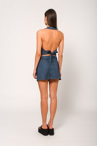 MEGHAN MONOCHROME VEST DENIM