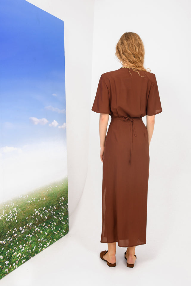 LONG ISLAND DRESS |BROWN