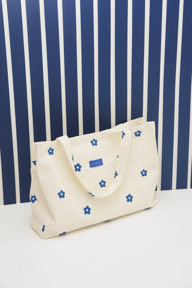 DAISY TOTE BAG BLUE