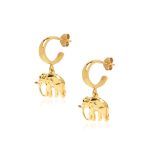 Elephant Mini Hoops -single earring-
