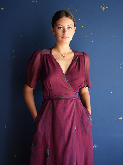 MELITA DRESS BORDEAUX