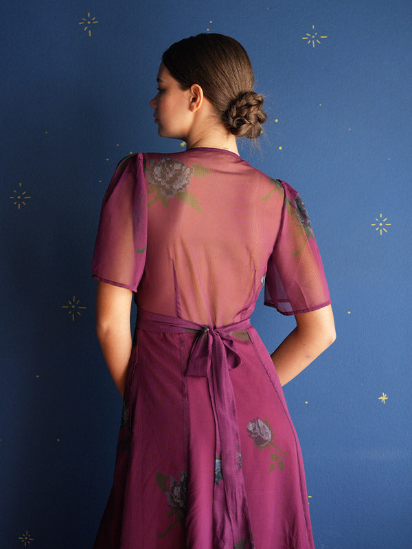 MELITA DRESS BORDEAUX