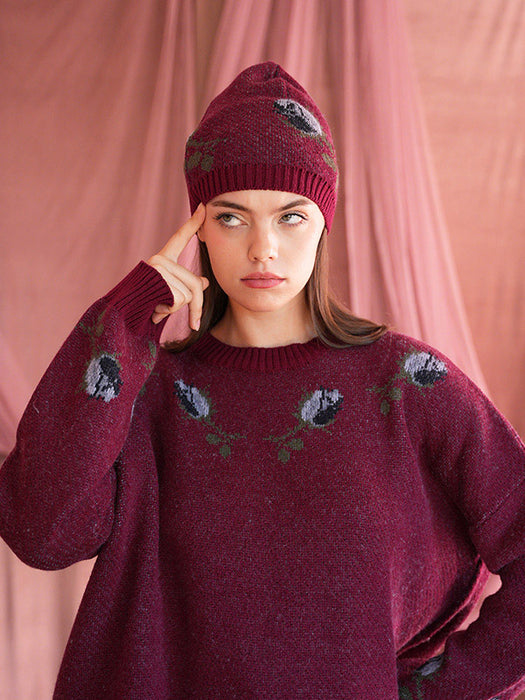 CASIUS BEANIE BURGUNDY