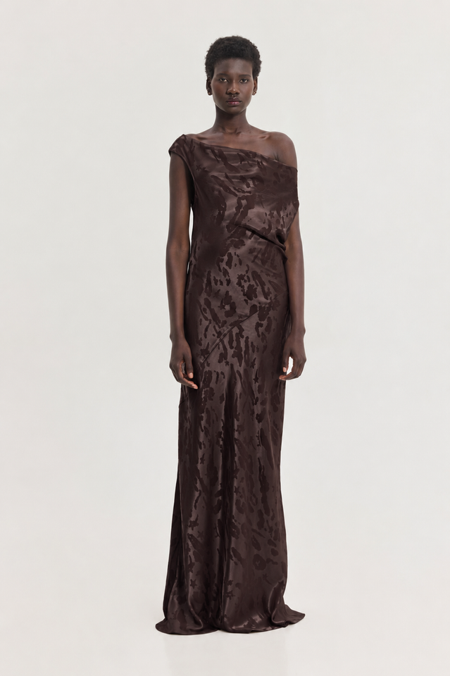 GOLD DRESS JACQUARD BROWN