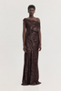 GOLD DRESS JACQUARD BROWN