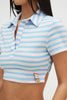 BORA BORA TOP BLUE STRIPES