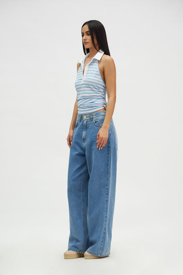 ST. BARTH TOP BLUE STRIPES
