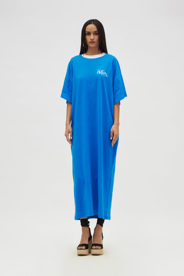 BRONX DRESS CAPRI BLUE